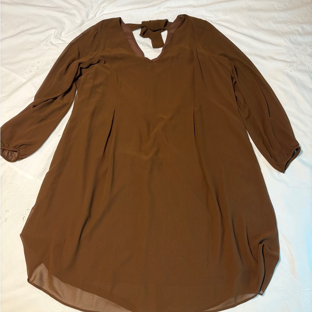 INC International Concepts Chocolate Brown Dress